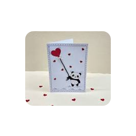 Panda love greeting card